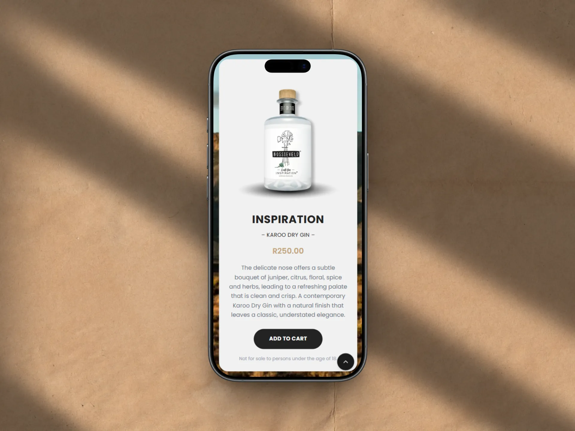 Great Karoo Spirit — Shop page with Bossieveld Craft Gin products