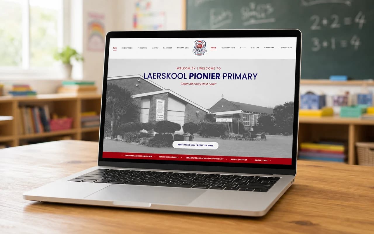 Laerskool Pionier — School Website & Admissions Portal